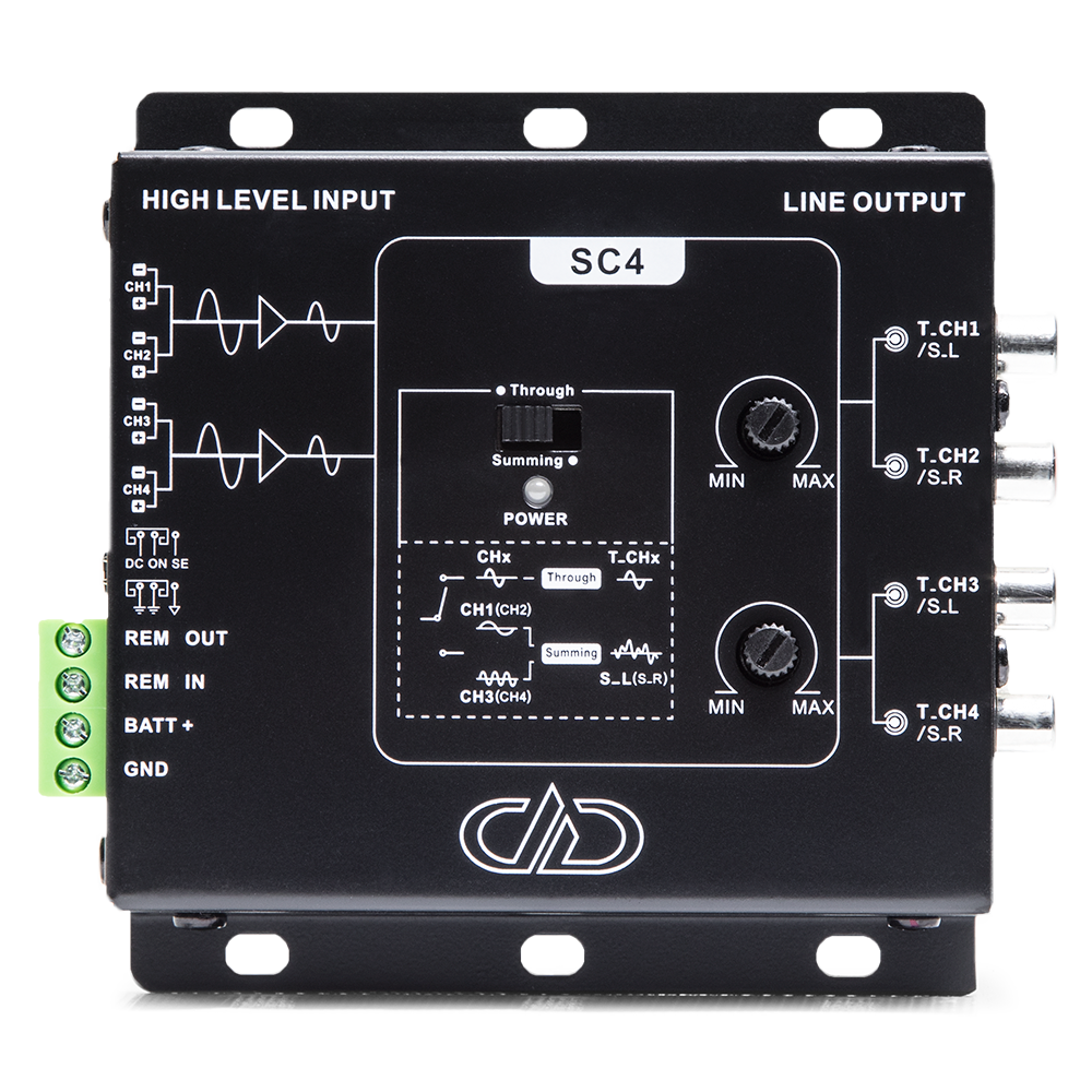 DD Audio SC4a 4 CHANNEL LINE OUTPUT SIGNAL CONVERTER