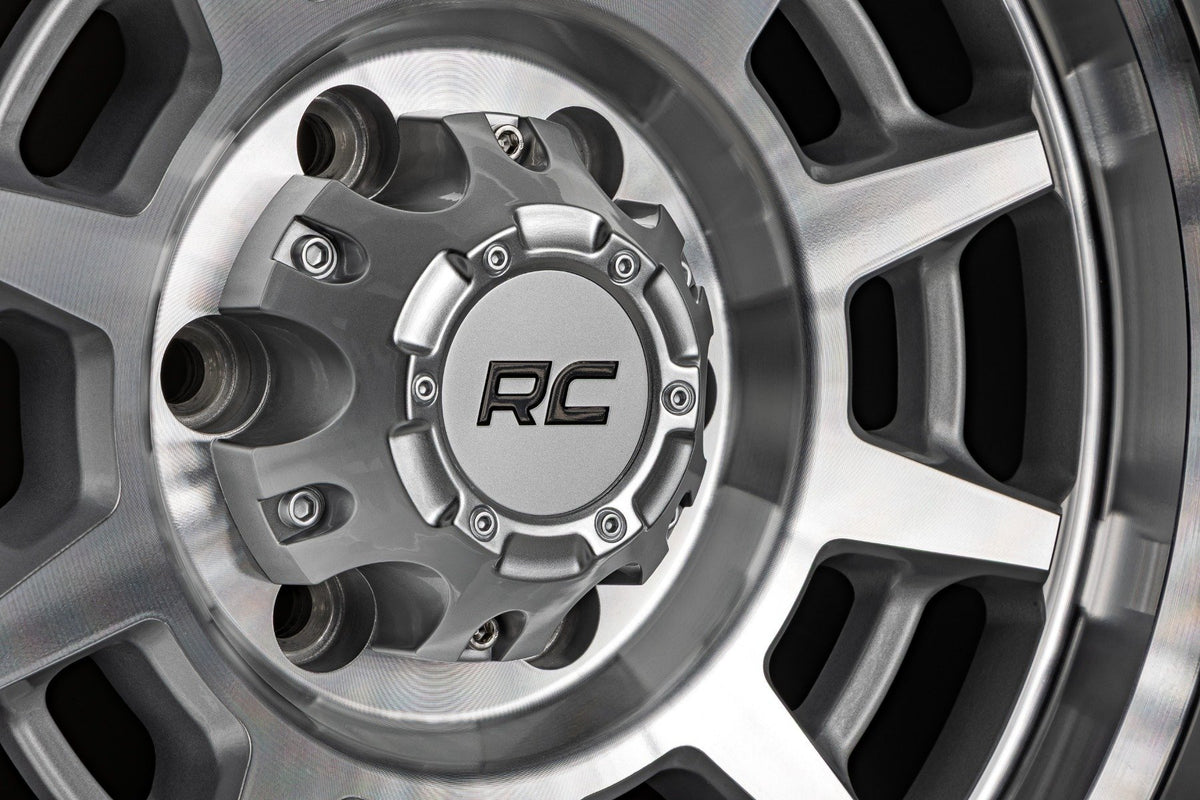 Rough Country 85 Series Wheel | Simulated Beadlock | Full Machine | 17x9 | 5x4.5 | -12mm