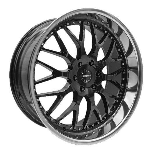 Esko 4.0 - 6-Lug 6x139.7 — Gloss Black with Polished Lip
