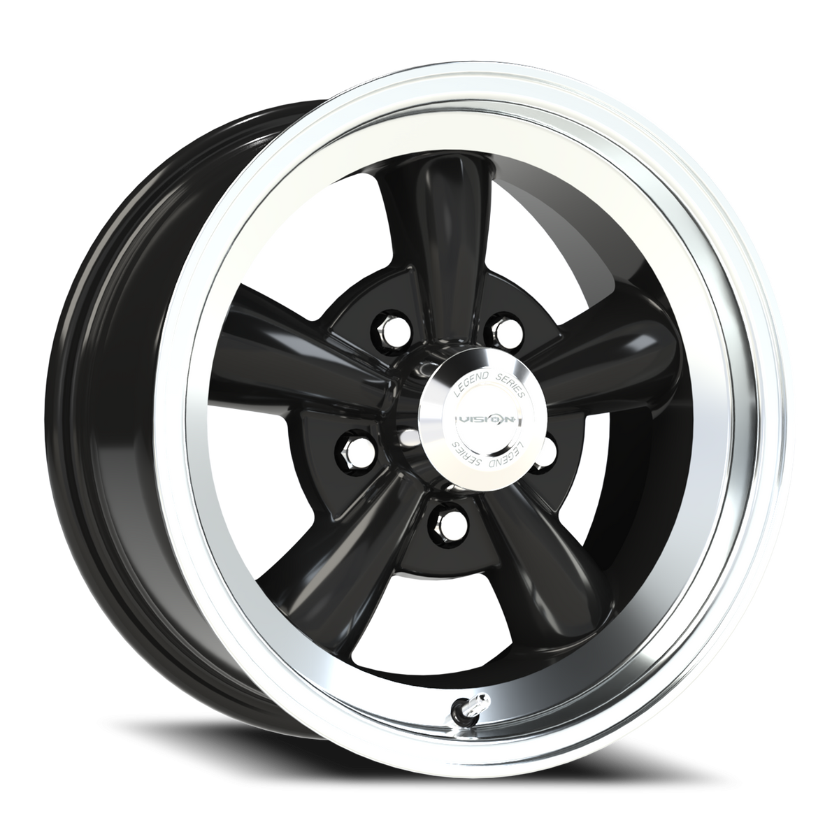 Vision Legend - 5-Lug 5x114.3 — Gloss Black Machined Lip