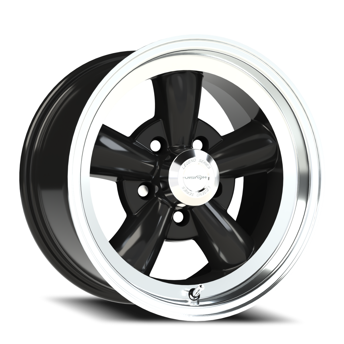 Vision Legend - 5-Lug 5x114.3 — Gloss Black Machined Lip