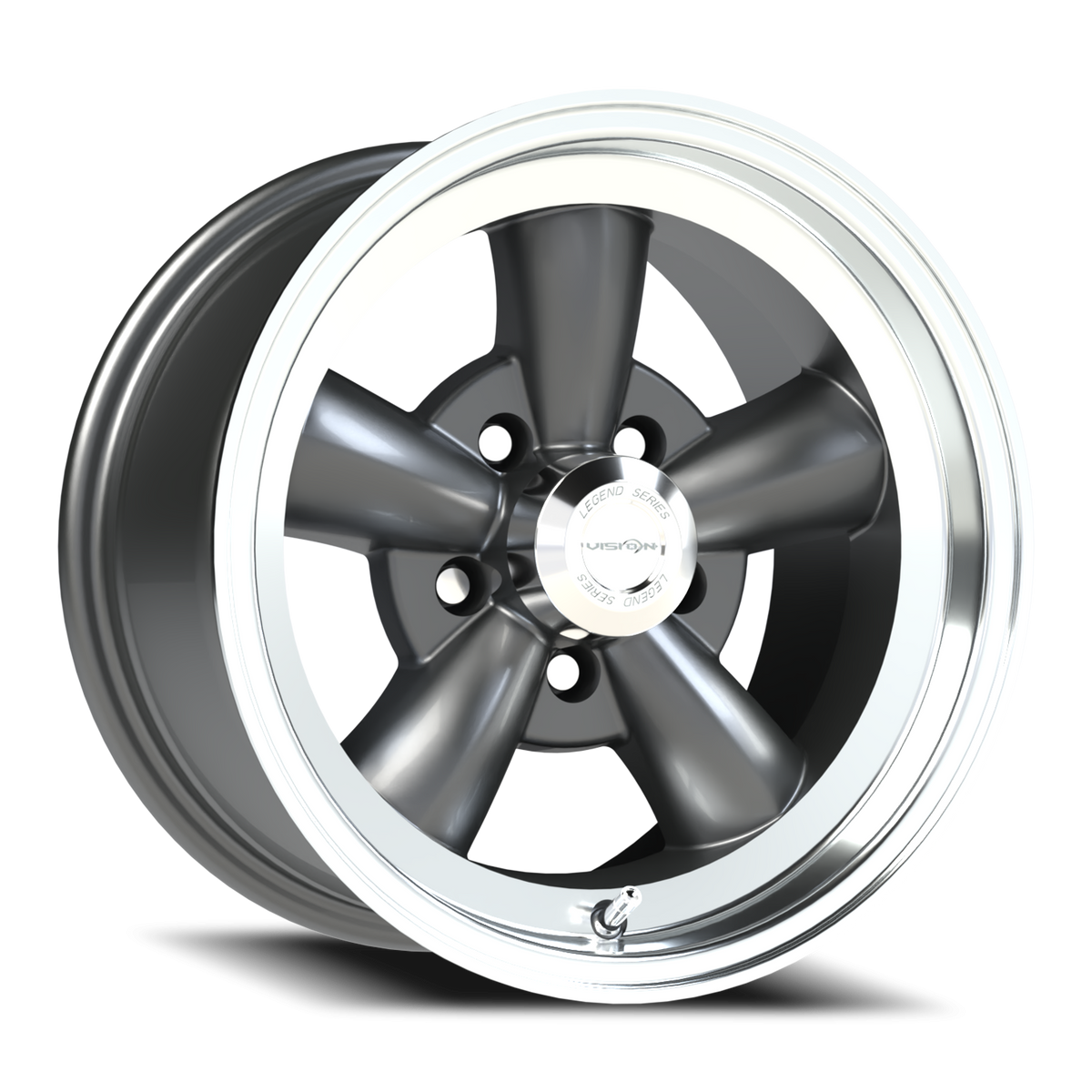 Vision Legend - 5-Lug 5x120.65 — Gunmetal Machined Lip