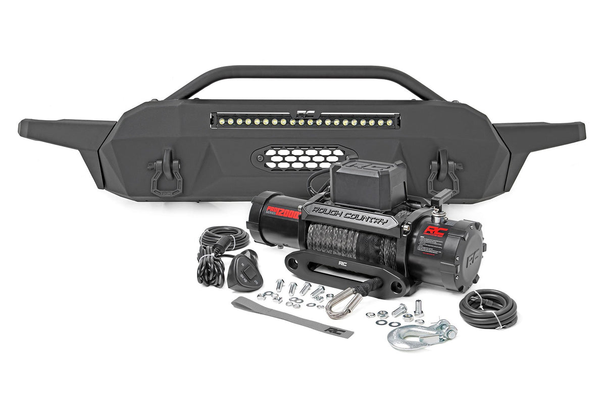 Front Bumper | Hybrid | 20" Blk White DRL LED | Toyota Tacoma 2WD/4WD (16-23)