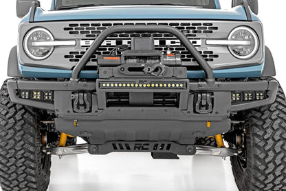High Winch Mount | All Models | 12000S | 20 Inch Black Single Row LED | Ford Bronco (21-25)