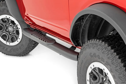 Oval Nerf Steps | 2-Door | Black | Ford Bronco (2 Door) 4WD (2021-2025)