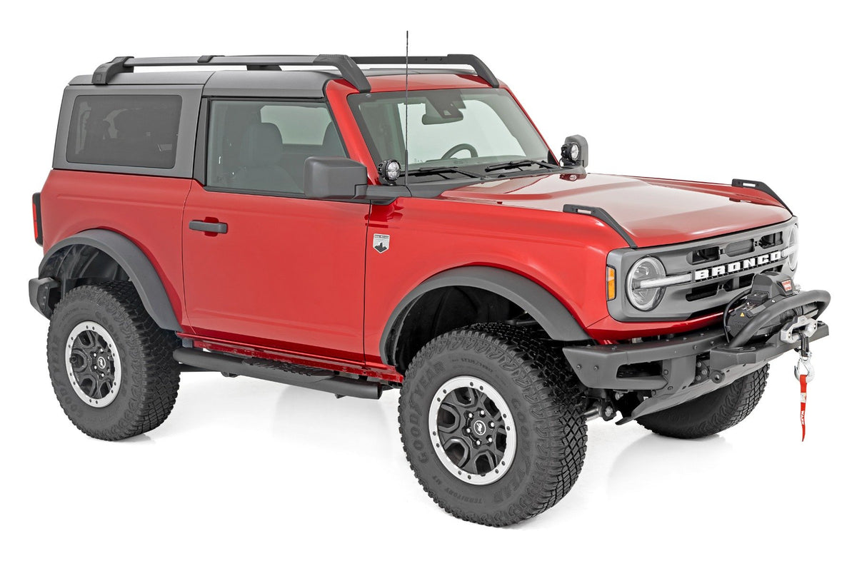 Oval Nerf Steps | 2-Door | Black | Ford Bronco (2 Door) 4WD (2021-2025)