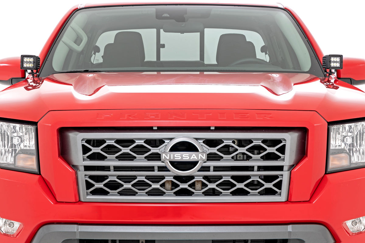 LED Light Kit | Ditch Mount | 2" Black Pair | Amber DRL | Nissan Frontier (22-25)