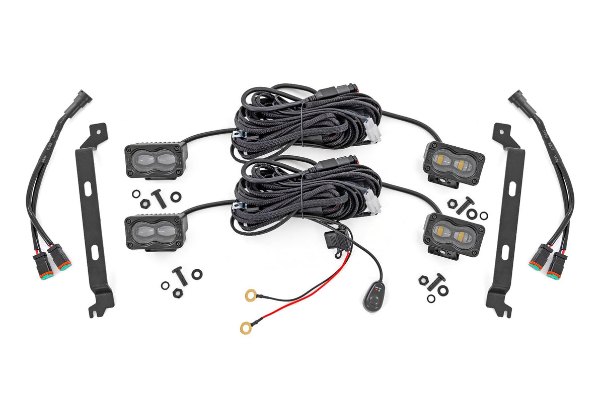 LED Fog Light Kit | 3x1.75 Inch Black Series Slim Aux | Yellow | Toyota Tacoma (24-26)