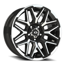 Vision Rekluse - 5-Lug 5x139.7 — Gloss Black Machined Face and Lip
