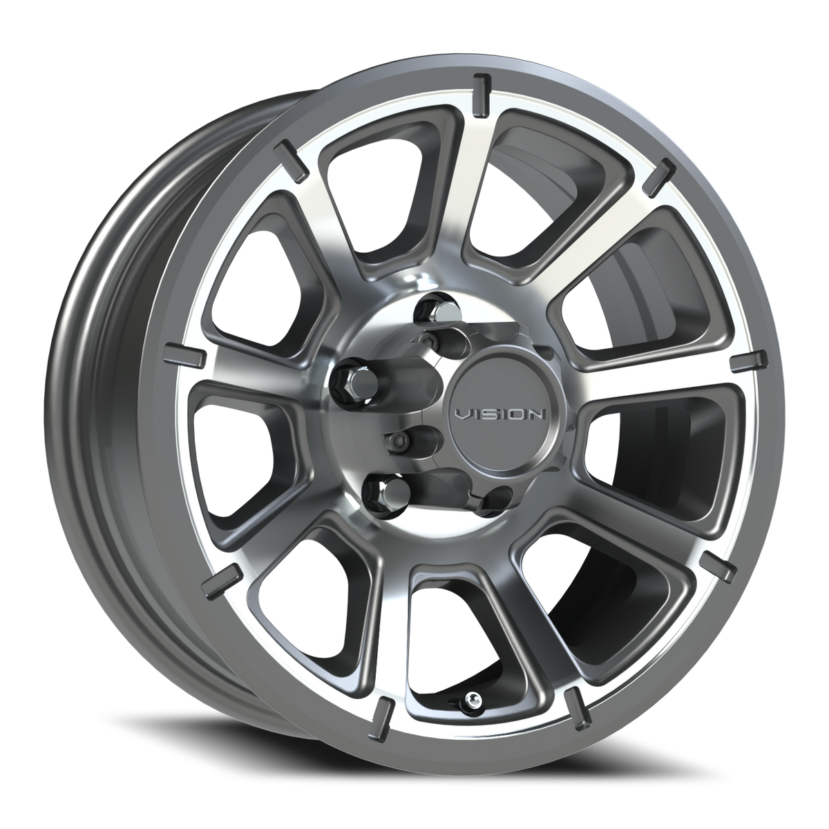 Vision Turbine - 5-Lug 5x127 — Gunmetal Machined Face