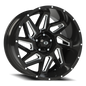 Vision Spyder - 5-Lug 5x127 — Gloss Black Milled Spoke