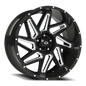 Vision Spyder - 5-Lug 5x127 — Gloss Black Milled Spoke