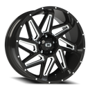 Vision Spyder - 5-Lug 5x139.7 — Gloss Black Milled Spoke