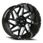 Vision Spyder - 5-Lug 5x127 — Gloss Black Milled Spoke