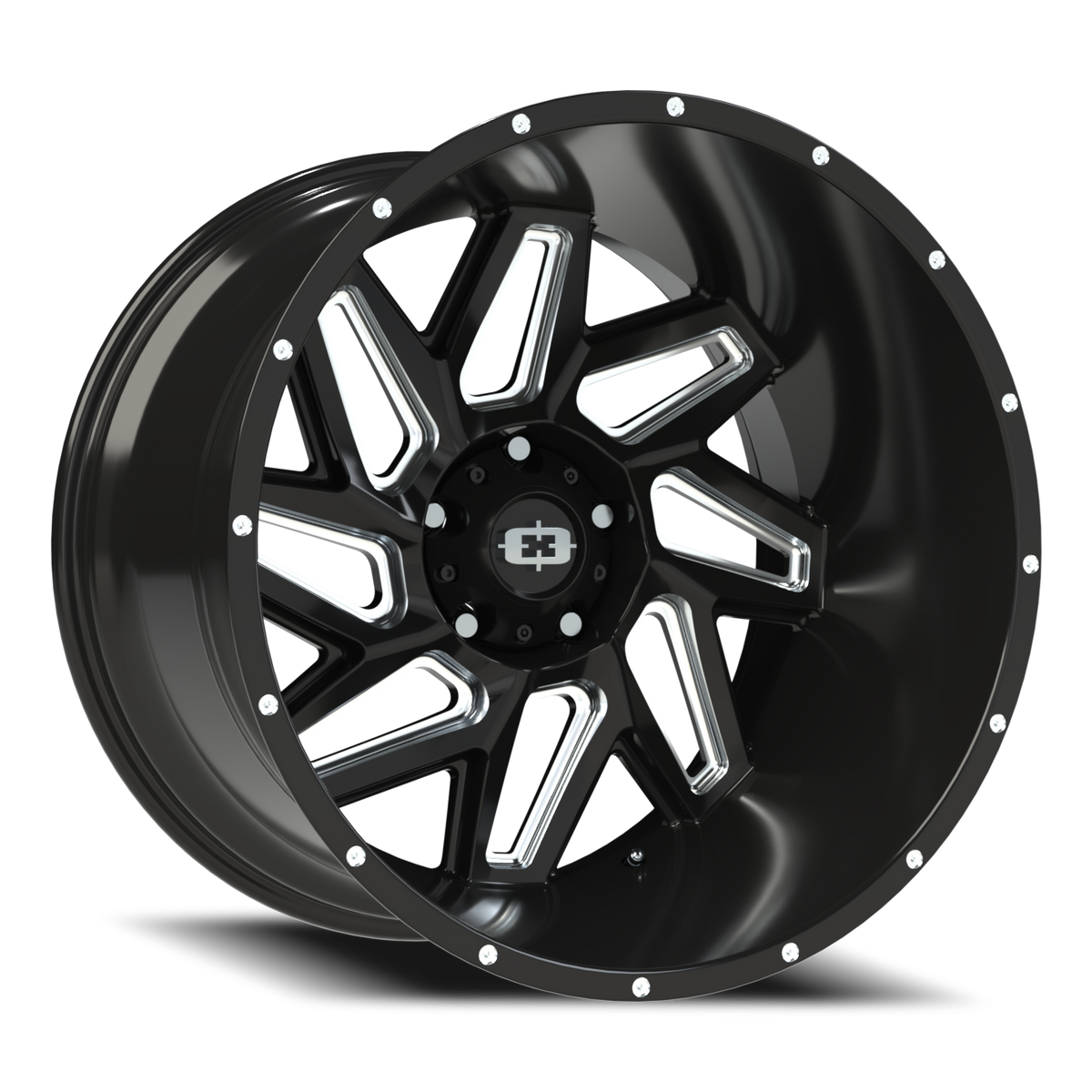 Vision Spyder - 5-Lug 5x139.7 — Gloss Black Milled Spoke