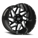 Vision Spyder - 5-Lug 5x139.7 — Gloss Black Milled Spoke