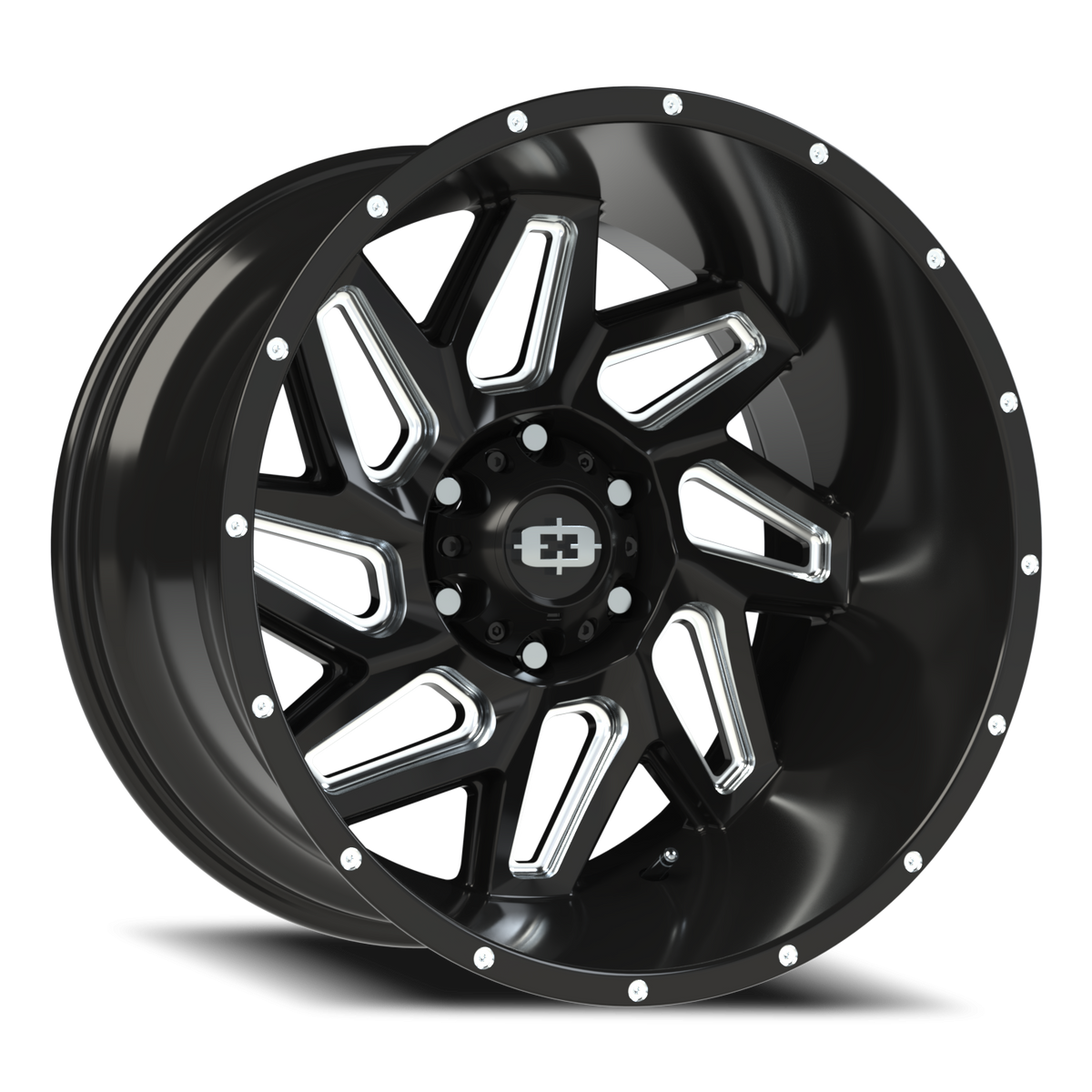 Vision Spyder - 6-Lug 6x135 — Gloss Black Milled Spoke