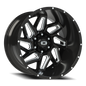 Vision Spyder - 6-Lug 6x139.7 — Gloss Black Milled Spoke
