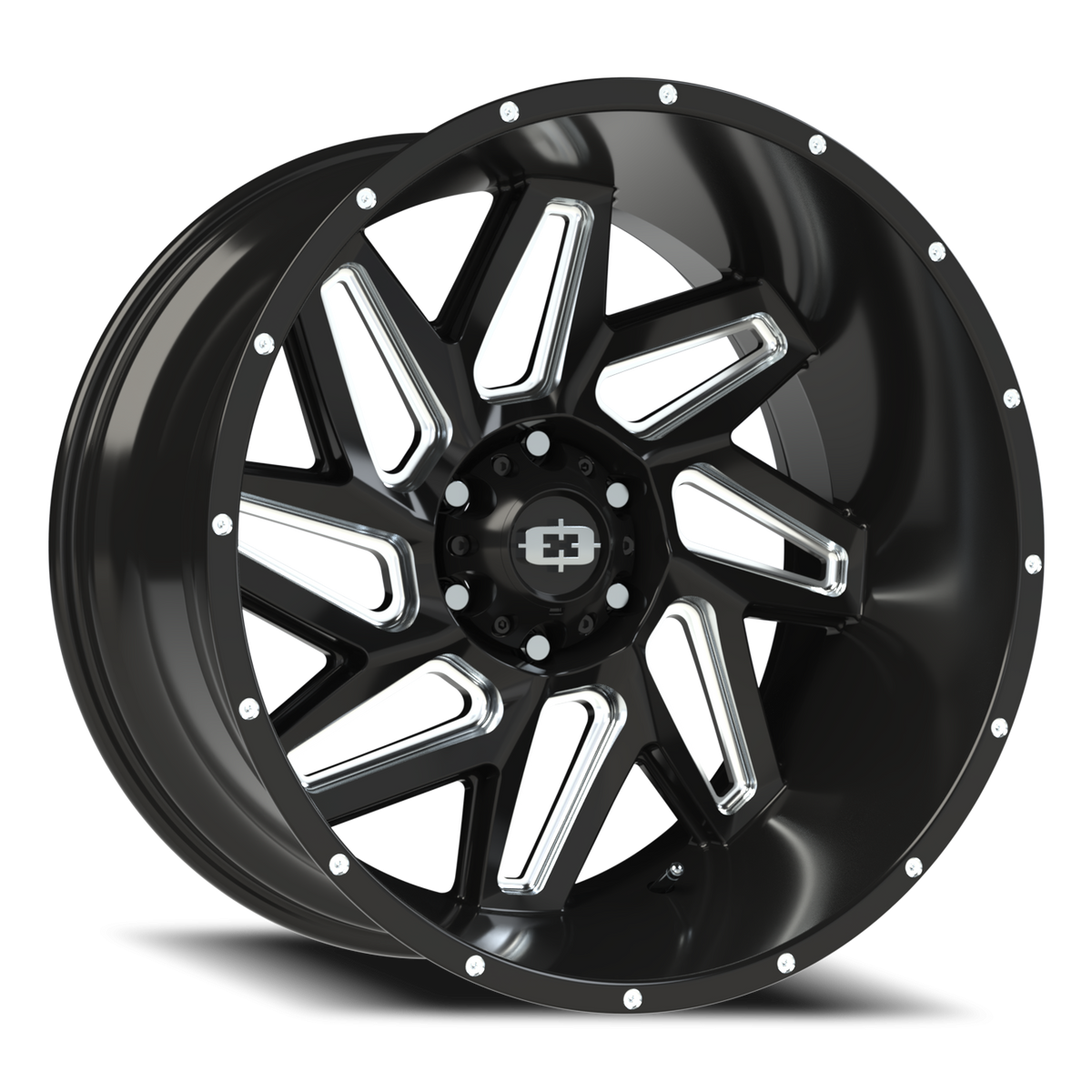 Vision Spyder - 6-Lug 6x135 — Gloss Black Milled Spoke