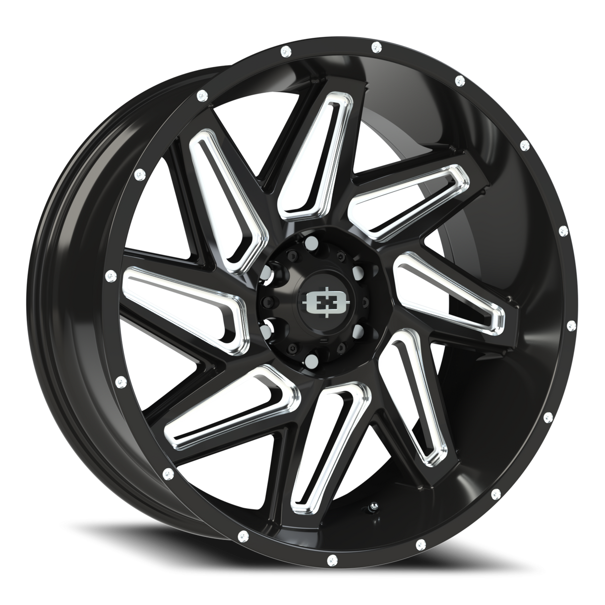 Vision Spyder - 6-Lug 6x139.7 — Gloss Black Milled Spoke