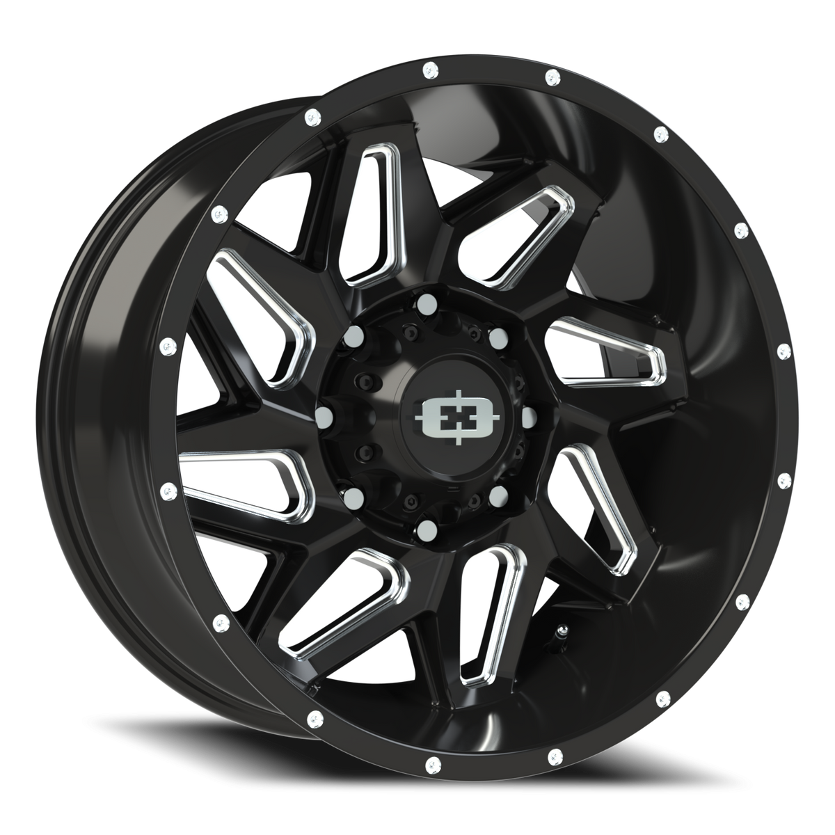 Vision Spyder - 8-Lug 8x170 — Gloss Black Milled Spoke