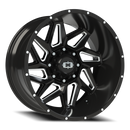 Vision Spyder - 8-Lug 8x165.1 — Gloss Black Milled Spoke