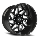 Vision Spyder - 8-Lug 8x170 — Gloss Black Milled Spoke