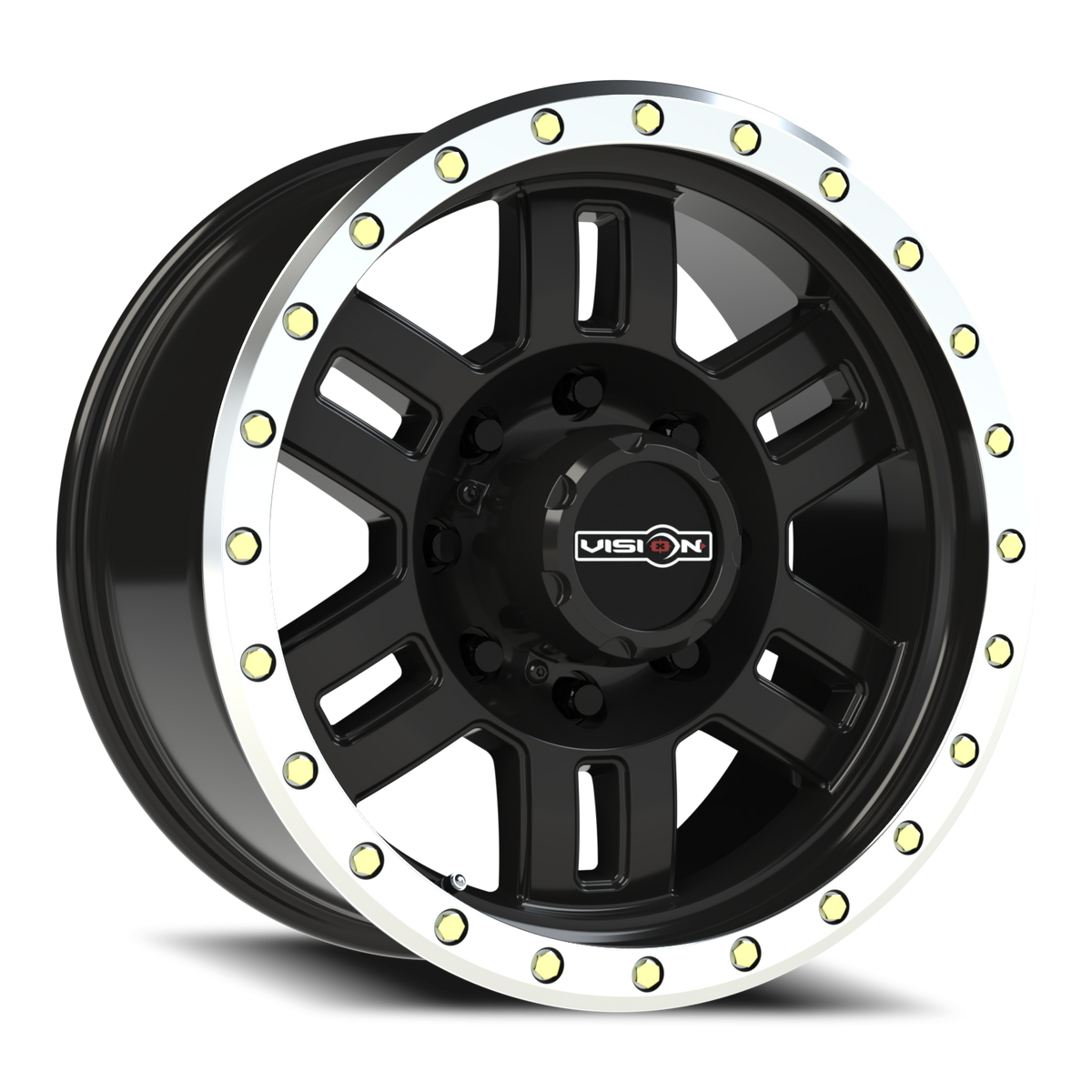 Vision Manx - 8-Lug 8x165.1 — Gloss Black Machined Lip