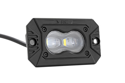3x1.75 Inch Black Series LED Slim Aux | SAE Fog | Flush Mount | Pair