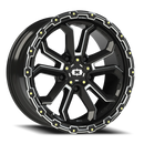 Vision Korupt - 5-Lug 5x120 — Gloss Black Milled Spoke