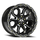 Vision Korupt - 5-Lug 5x127 — Gloss Black Milled Spoke