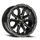 Vision Korupt - 5-Lug 5x114.3 — Gloss Black Milled Spoke