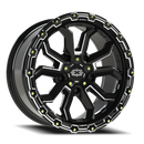 Vision Korupt - 5-Lug 5x127 — Gloss Black Milled Spoke