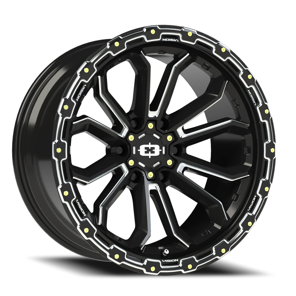 Vision Korupt - 6-Lug 6x135 — Gloss Black Milled Spoke