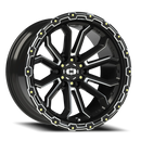 Vision Korupt - 6-Lug 6x135 — Gloss Black Milled Spoke