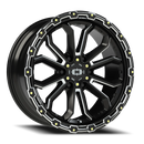 Vision Korupt - 6-Lug 6x139.7 — Gloss Black Milled Spoke