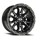 Vision Korupt - 6-Lug 6x139.7 — Gloss Black Milled Spoke
