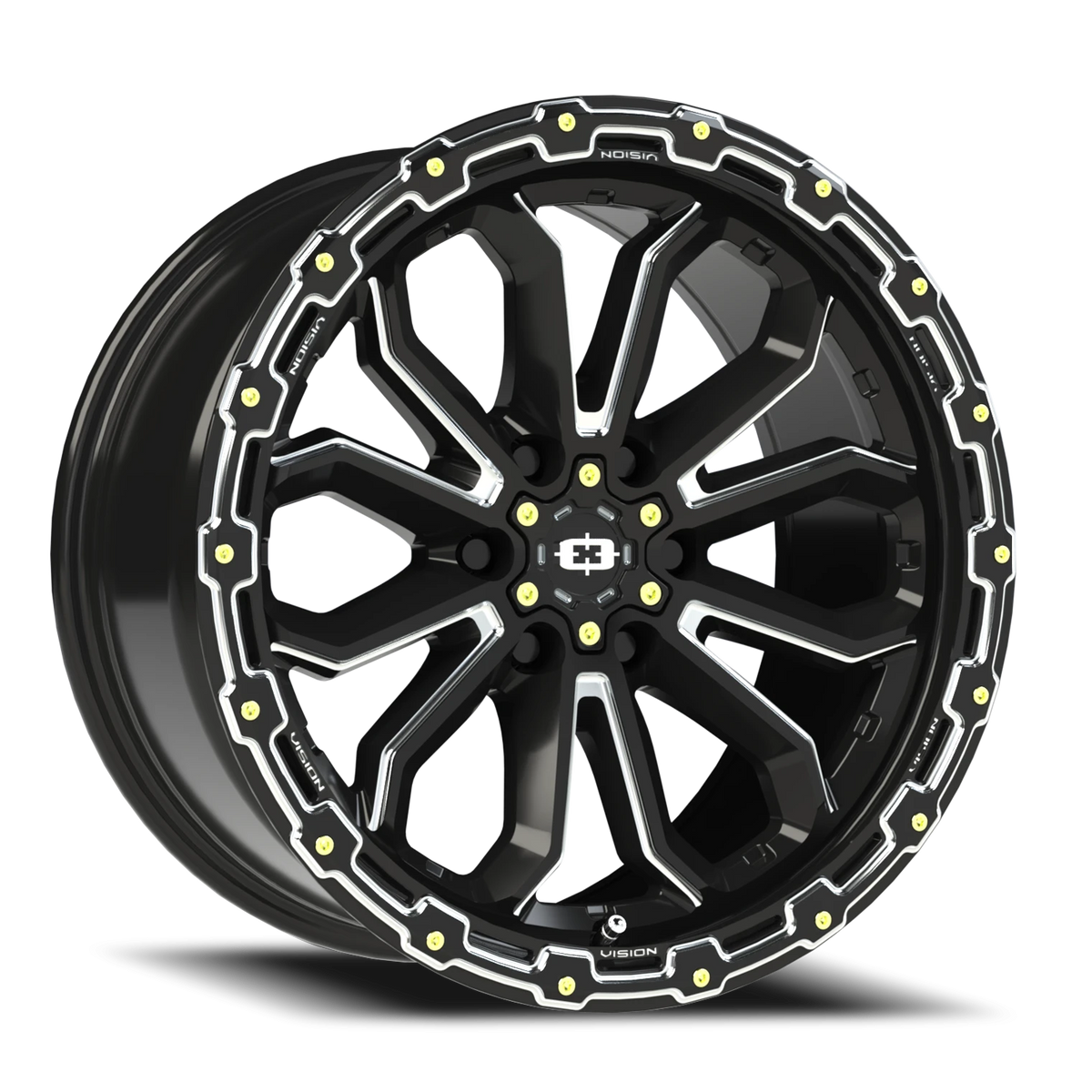 Vision Korupt - 6-Lug 6x135 — Gloss Black Milled Spoke