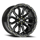 Vision Korupt - 6-Lug 6x135 — Gloss Black Milled Spoke