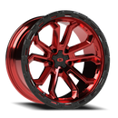 Vision Korupt - 5-Lug 5x127 — Gloss Red w/Gloss Black Lip