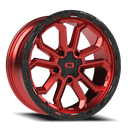 Vision Korupt - 5-Lug 5x139.7 — Gloss Red w/Gloss Black Lip