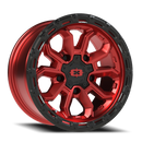Vision Korupt - 5-Lug 5x139.7 — Gloss Red w/Gloss Black Lip