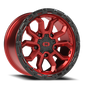 Vision Korupt - 5-Lug 5x114.3 — Gloss Red w/Gloss Black Lip