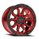 Vision Korupt - 5-Lug 5x114.3 — Gloss Red w/Gloss Black Lip