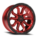 Vision Korupt - 5-Lug 5x139.7 — Gloss Red w/Gloss Black Lip