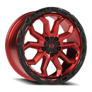 Vision Korupt - 5-Lug 5x110 — Gloss Red w/Gloss Black Lip [405H7810GRGBL30]