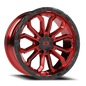 Vision Korupt - 6-Lug 6x139.7 — Gloss Red w/Gloss Black Lip
