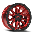 Vision Korupt - 6-Lug 6x139.7 — Gloss Red w/Gloss Black Lip