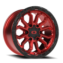 Vision Korupt - 6-Lug 6x135 — Gloss Red w/Gloss Black Lip