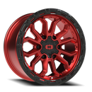 Vision Korupt - 6-Lug 6x139.7 — Gloss Red w/Gloss Black Lip
